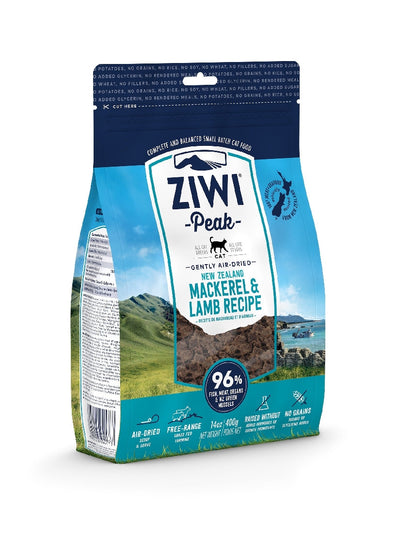 Ziwi Peak Air Dried Cat Food Mackerel & Lamb 400gm-Cat Food & Treats-Ascot Saddlery