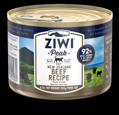 Ziwi Peak Cat Food Can Beef 185gm-Cat Food & Treats-Ascot Saddlery