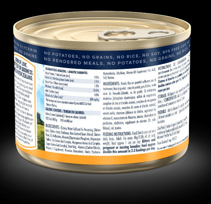 Ziwi Peak Cat Food Can Chicken 185gm-Cat Food & Treats-Ascot Saddlery