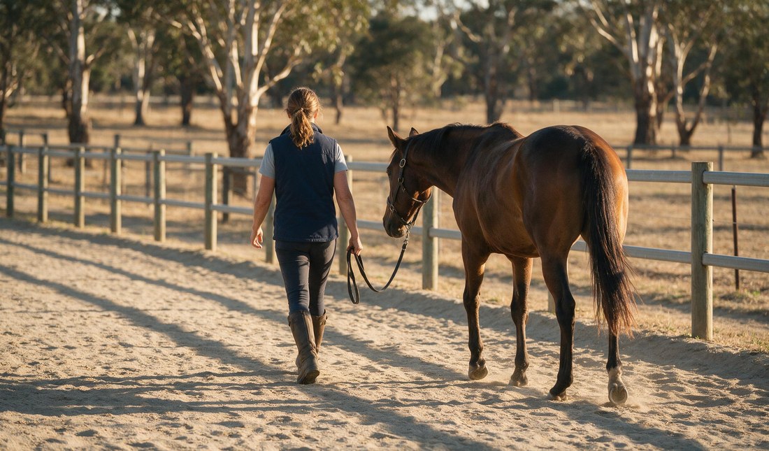 Horse being brought back into work after a spell