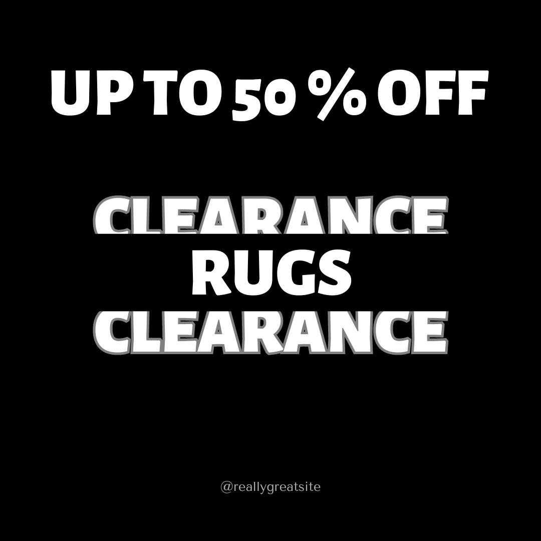 Rug Clearance on Black background