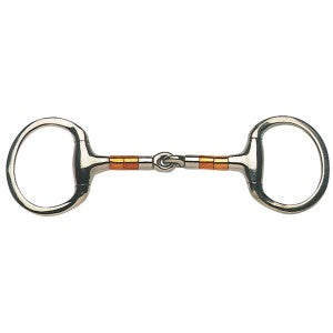Eggbutt Snaffle Copper & Ss Rollers Stainless Steel [:12.5cm 5.0"]