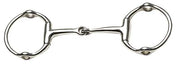 Gag Snaffle Eggbutt Jointed Mouth Stainless Steel [:12.5cm 5.0"]
