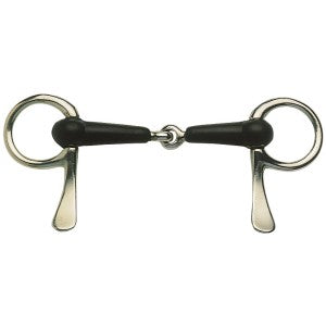 Half Spoon Snaffle Rubber Jointed Mouth Chrome Plated 12.5cm 5.0" By Order