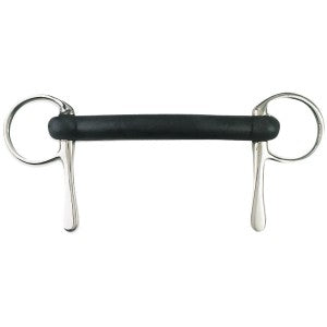 Half Spoon Snaffle Hard Rubber Mullen Mouth Stainless Steel 12.5cm 5.0" By Order