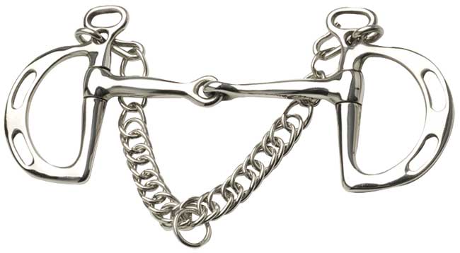 Kimblewick Bit Slotted Cheeks Jointed Mouth Stainless Steel [:11.5cm 4.5"]