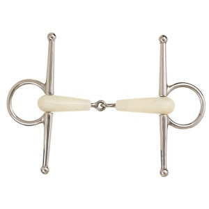 Full Cheek Ring Snaffle Jointed Happy Mouth [:12.5cm 5.0" By Order]
