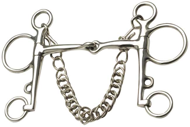 Pelham Bit Jointed Mouth Stainless Steel [:10.0cm 4.0" By Order]