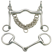 Weymouth Bit Set Fine Port Stainless Steel [:10.5cm 4.0"]