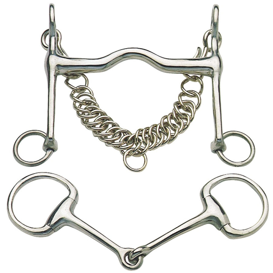 Weymouth Bit Set Fine Port Stainless Steel [:10.5cm 4.0"]