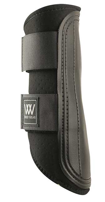 Brushing Boots Double Velcro Woof Black [:large]