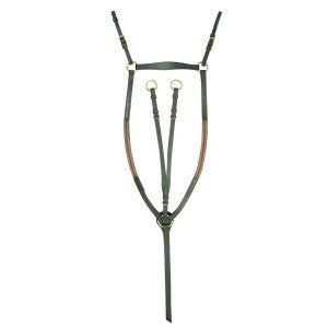 Breastplate Martingale Eventing Elastic Leather Jeremy & Lord Black [:cob By Order]