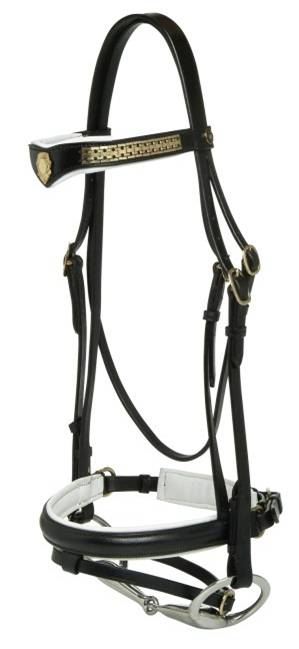 Bridle Hanoverian Transition Leather Jeremy & Lord Black [:full]