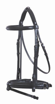 Bridle Dressage Snaffle Leather Grainge Brown [:cob]