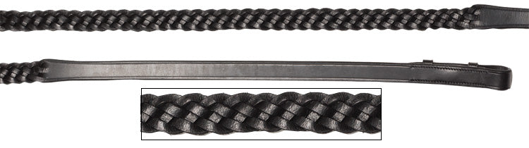Reins Plaited Leather Aintree [:black]