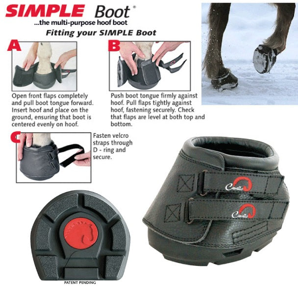 Hoof Boots Simple Pair Cavallo Size [:0]