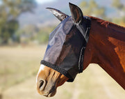 Flyveils By Design Fur Edge Fly Mask Black [:cob]