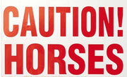 Caution Horses Sticker