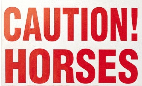 Caution Horses Sticker