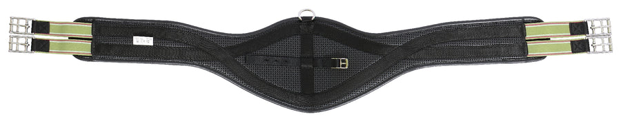 Girth Pressure Eze Two Buckle Elastic Equiprene Black [:100cm]