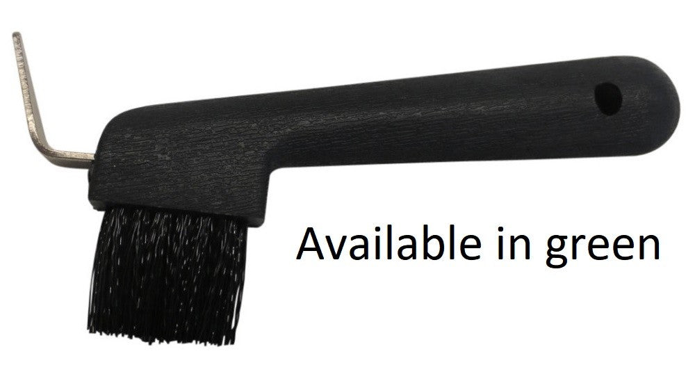 Hoof Pick & Brush Deluxe Green