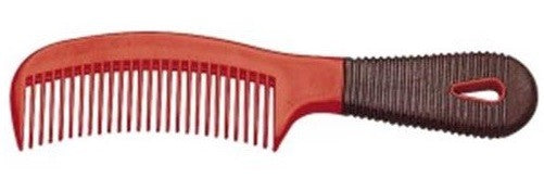 Mane Comb Handle Rubber Pvc Red