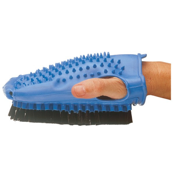 Mitt Grooming Bristle Back [:blue]