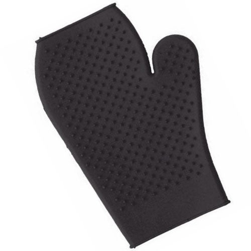 Mitt Grooming Rubber Stc Black
