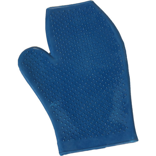 Mitt Grooming Rubber Stc Blue