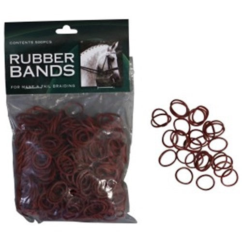 Plaiting Rubber Bands 500pcs Chestnut