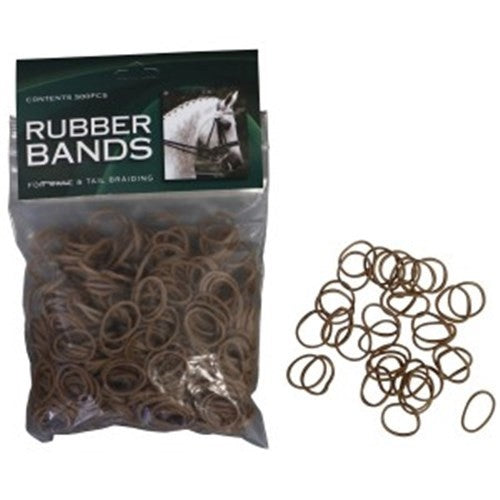 Plaiting Rubber Bands 500pcs Brown