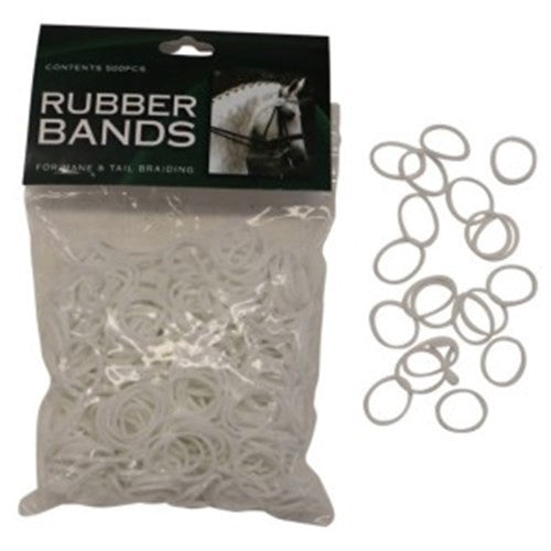 Plaiting Rubber Bands 500pcs White