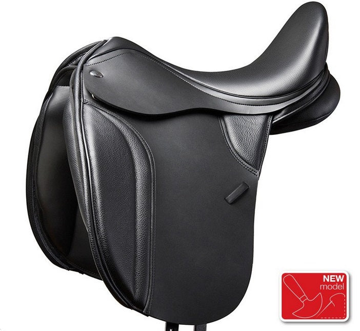 Thorowgood T8 Dressage Saddle Low Wither Black [:17.0"]