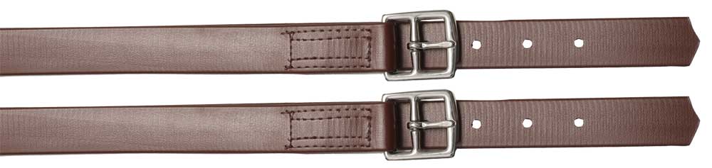 Stirrup Leathers Stock Pvc Brown