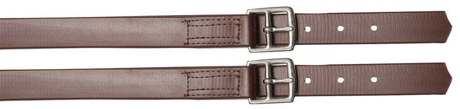 Stirrup Leathers Stock Pvc Brown