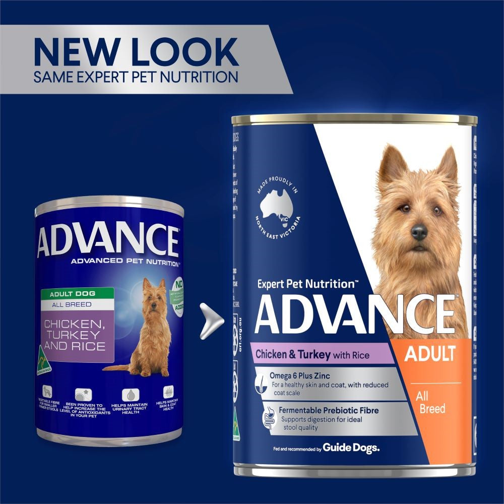 Advance Dog Can Adult Chicken Turkey & Rice 700gm
