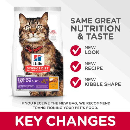 Hills Cat Adult Sensitive Stomach & Skin 3.1kg