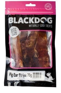 Blackdog Pigs Ear Strips 70gm