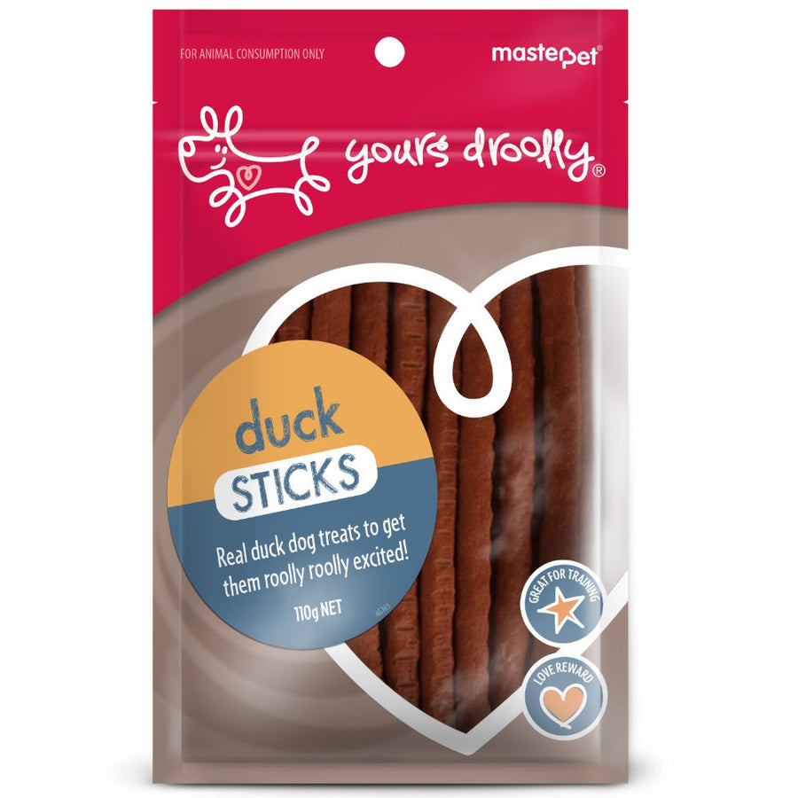 Yours Droolly Dog Treat Duck Sticks 110gm