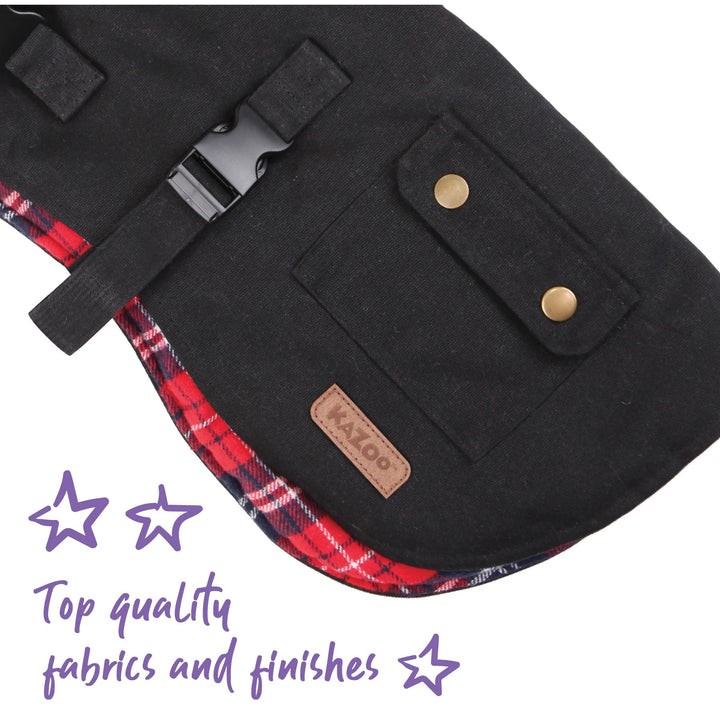 Kazoo Dog Rug Aussie Oilskin Black [:33.5cm]
