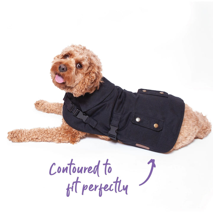 Kazoo Dog Rug Aussie Oilskin Black [:33.5cm]