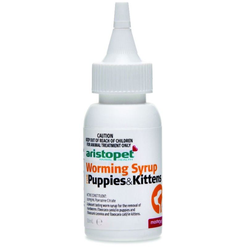 Wormer Syrup Aristopet Puppy Or Kitten 50ml