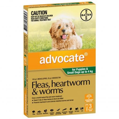 Advocate Dog Under 4kg Small 3 Pack
