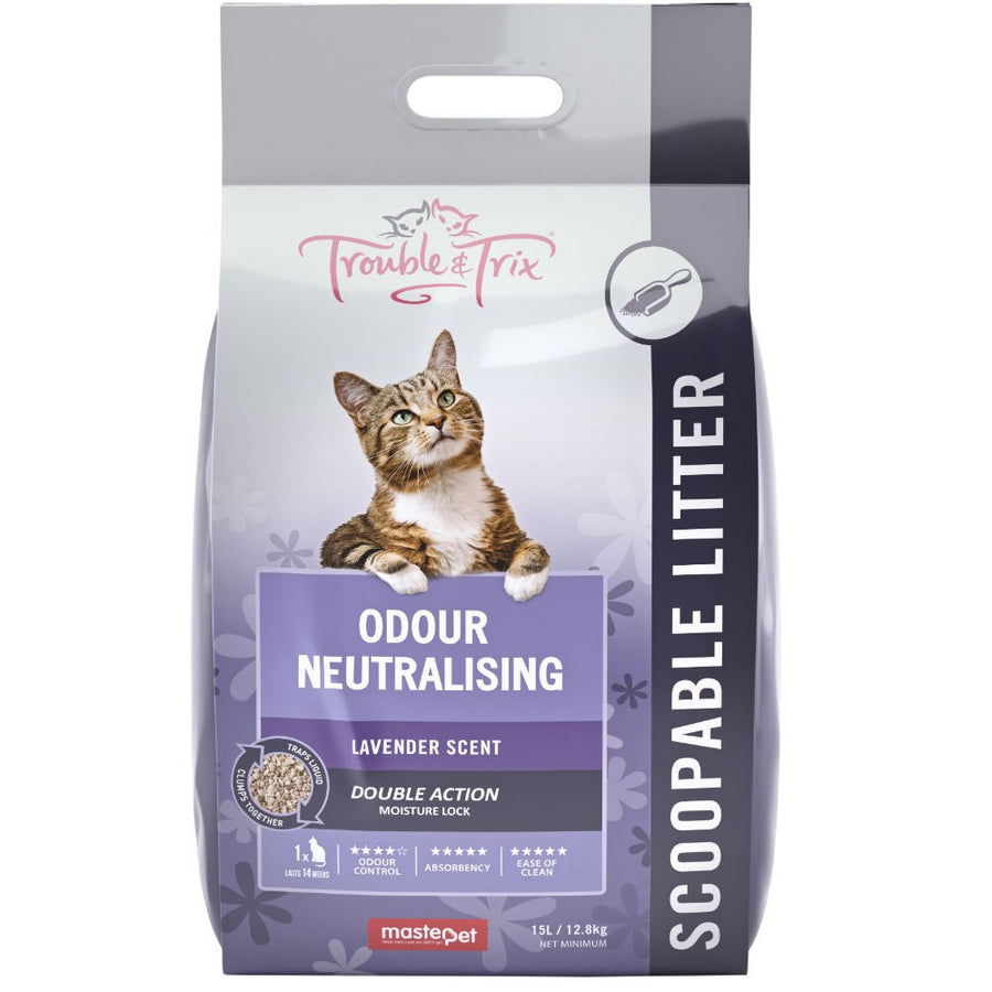 Litter Cat Trouble & Trix Clumping Lavender [:7lit]