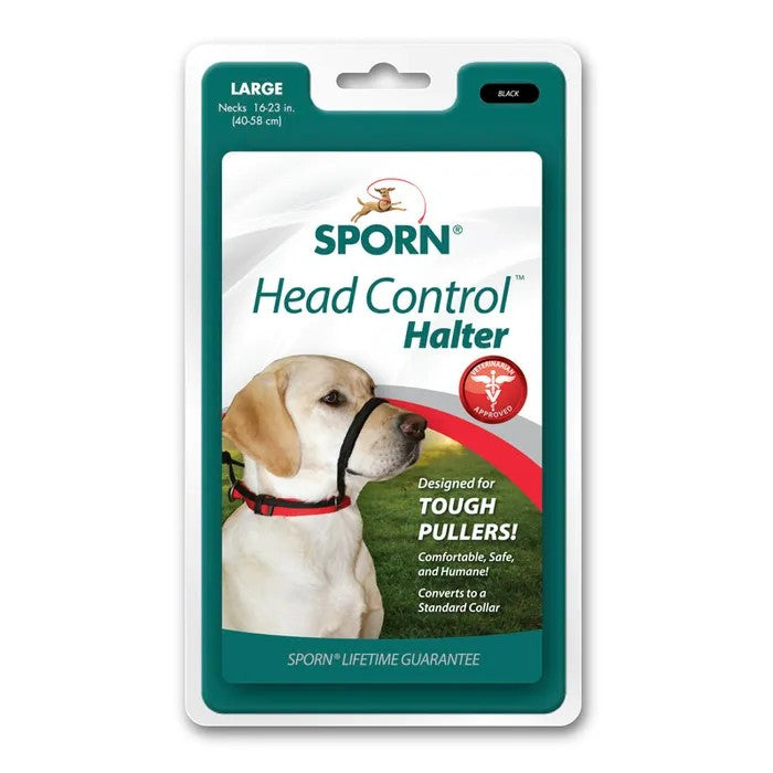 Head Collar Dog Sporn Pack Leader Black [:extra Large]