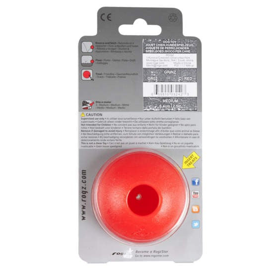 Rogz Dog Toy Grinz Red [:small]