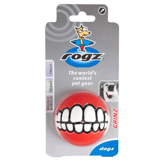 Rogz Dog Toy Grinz Red [:small]