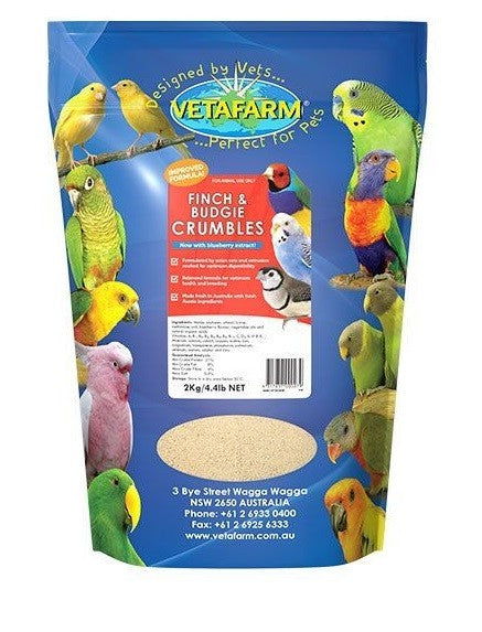 Vetafarm Bird Finch & Budgie Crumbles 2kg