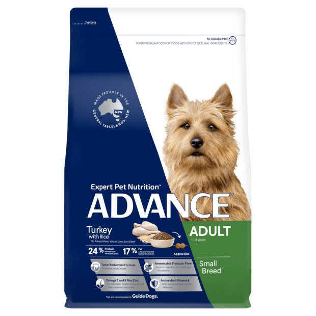 Advance Dog Adult Turkey Toy & Small Breed 3kg