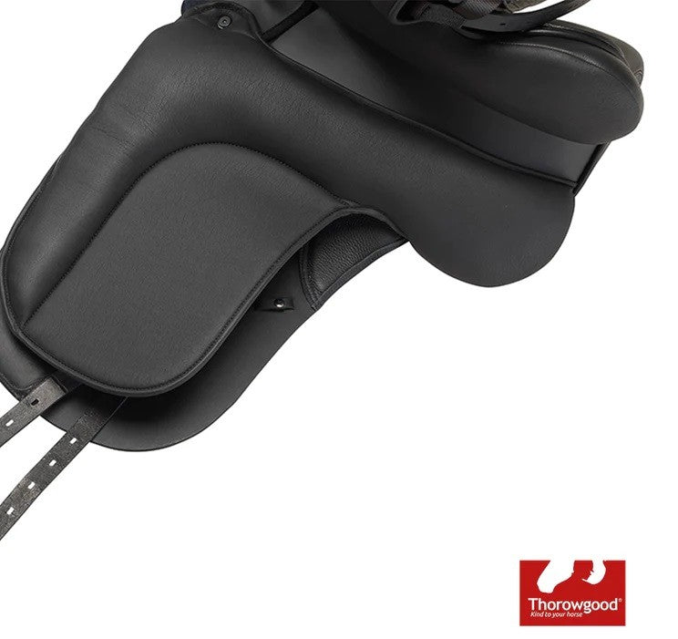Thorowgood T8 Dressage Saddle Standard Wither Black [:17.0"]